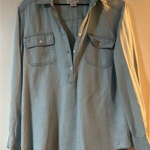Coldwater Creek Sky Blue Button-Down Shirt
